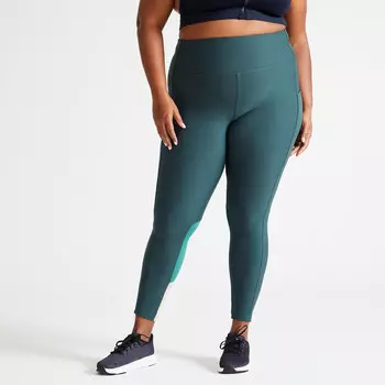 Спортивные леггинсы Domyos, цвет melezegrn/grn/kaffee-latte-farbenes beige