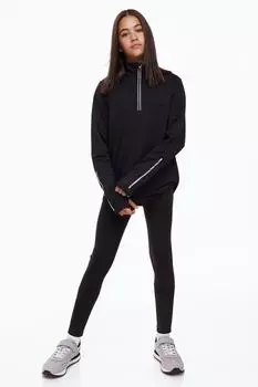 Спортивные леггинсы DryMove H&M, черный