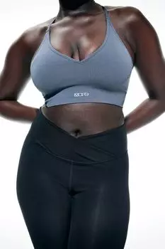 Спортивные леггинсы drymove с перекрывающимся поясом H&M, черный