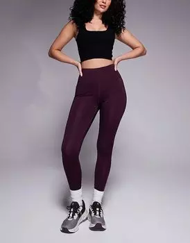 Спортивные леггинсы Hourglass Icon Bum Sculpt с высокой талией в бордовом цвете ASOS 4505