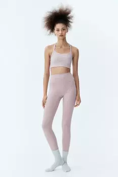 Спортивные леггинсы из материала softmove H&M, фиолетовый