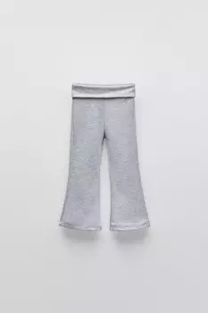 Спортивные леггинсы-клёш ZARA, серый мергель