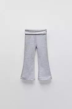 Спортивные леггинсы-клёш ZARA, серый мергель