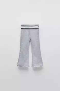 Спортивные леггинсы-клёш ZARA, серый мергель
