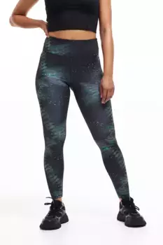 Спортивные леггинсы с высокой талией H&M, черный