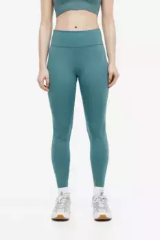 Спортивные леггинсы с высокой талией H&M, синий
