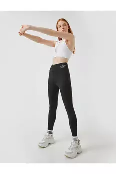 Спортивные леггинсы с высокой талией Koton, черный