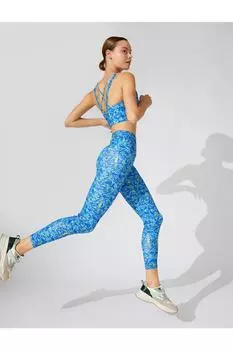 Спортивные леггинсы с высокой талией Koton, синий