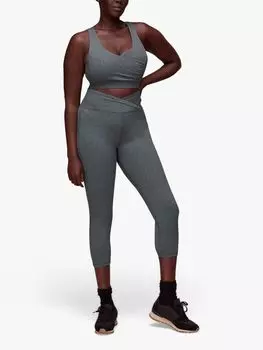 Спортивные леггинсы с запахом на талии Whistles, серые