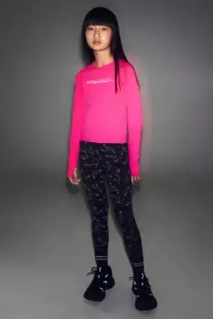 Спортивные леггинсы со светоотражающим принтом drymove H&M, черный