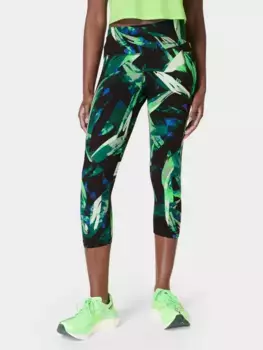 Спортивные леггинсы Sweaty Betty Power Cropped Workout, цвет green areca palm