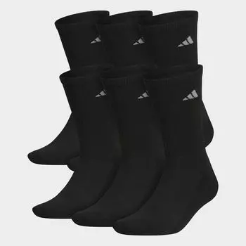 Спортивные мягкие носки для экипажа, 6 пар Adidas, Black