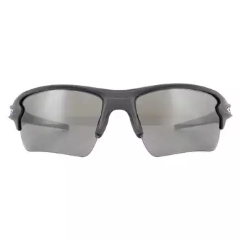 Спортивные мужские солнцезащитные очки стальной призм черного цвета с поляризационными линзами Oakley, серый