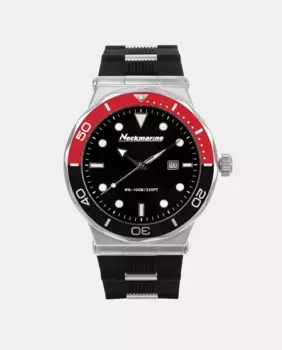 Спортивные NKM4203M03 черные силиконовые мужские часы Neckmarine