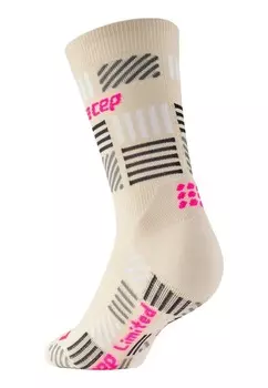 Спортивные носки COMPRESSION MID CUT THE RUN LIMITED CEP, бежевый