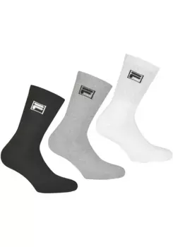 Спортивные носки Fila (упаковка, 3 пары), классические теннисные носки, носки для отдыха, серый