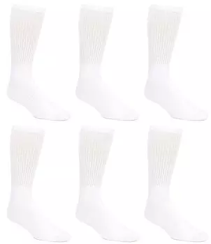 Спортивные носки Gold Label Roundtree & Yorke Crew, 6 шт., белый