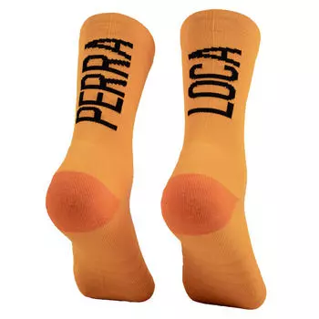 Спортивные носки унисекс Crazy Dog для бега оранжевые Crazy Bitch Perro Loco, цвет naranja