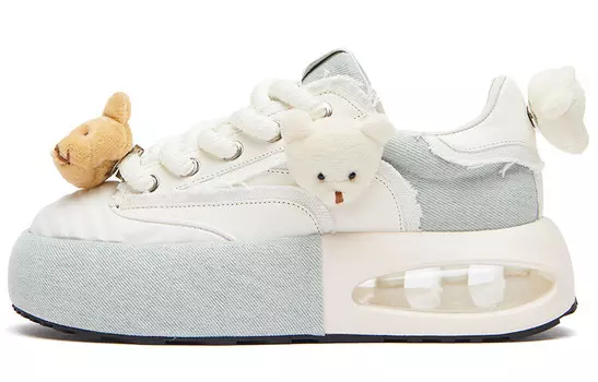 Спортивные парковые туфли на платформе женские с низким верхом, белые Keddo