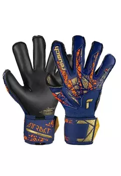 Спортивные перчатки Reusch ATTRAKT GOLD X EVOLUTION, синий/золотой/черный