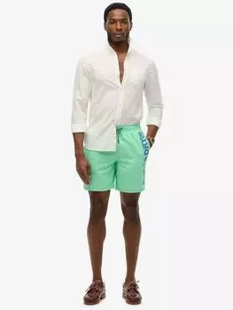 Спортивные плавательные шорты с рисунком 17 дюймов Superdry, цвет Spring Bud Green
