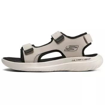 Спортивные пляжные сандалии мужские серо-коричневые Skechers