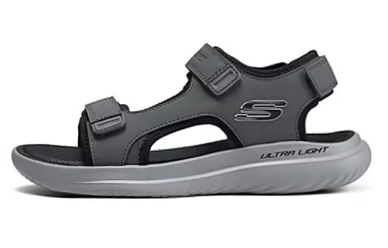 Спортивные пляжные сандалии мужские угольно-серые Skechers