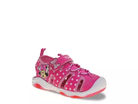 Спортивные сандалии Disney Minnie Mouse - детские, с принтом в розовый горошек
