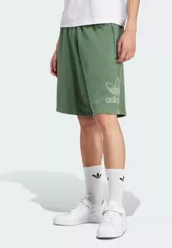 Спортивные шорты ADICOLOR OUTLINE TREFOIL adidas Originals, цвет green oxide white