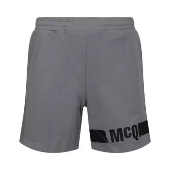 Спортивные шорты Alexander McQueen Redacted Logo Sweatshorts Silver, серебряный