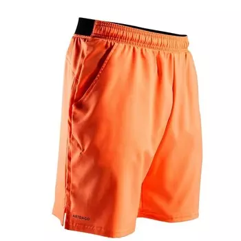 Спортивные шорты Artengo, цвет fluoreszierendes korallenorange/rauchschwarz