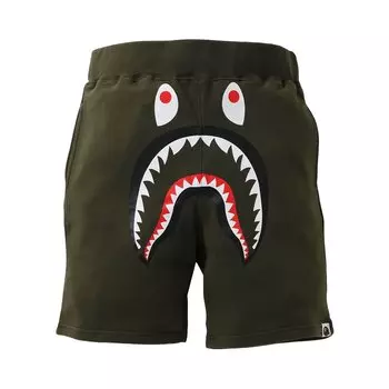 Спортивные шорты BAPE Shark, цвет Оливково-серый