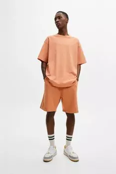 Спортивные шорты-бермуды с эффектом потертости PULL&amp;BEAR