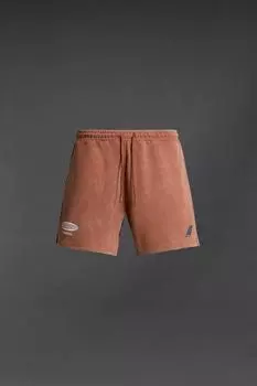 Спортивные шорты-бермуды с линками ZARA, кирпич