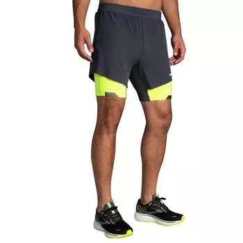 Спортивные шорты Brooks Run Visible 5 2 In 1 sweat, серый