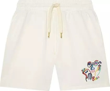 Спортивные шорты Casablanca Fujita San Embroidered Sweatshort 'Off White', белый