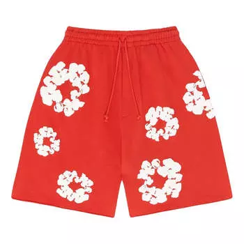 Спортивные шорты Denim Tears Cotton Wreath Logo Shorts 'Red White', красный
