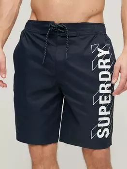 Спортивные шорты для досок Superdry, затмение темно-синий