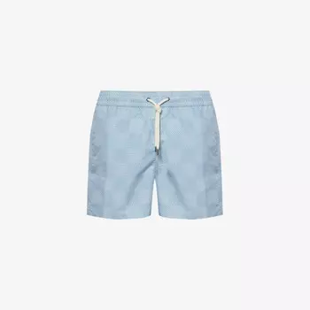 Спортивные шорты для плавания из переработанного полиэстера с графическим узором Frescobol Carioca, синий