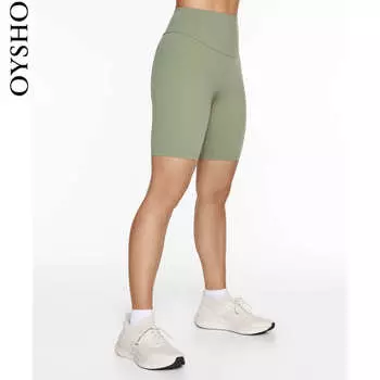 Спортивные шорты для велоспорта Oysho с высокой посадкой, зеленый
