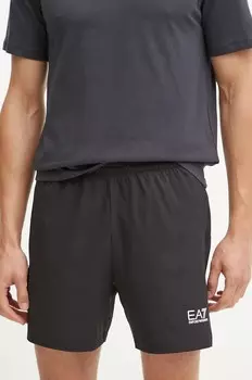 Спортивные шорты EA7 Emporio Armani, черный