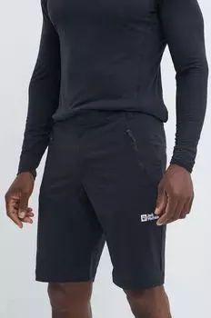 Спортивные шорты Glastal Jack Wolfskin, черный