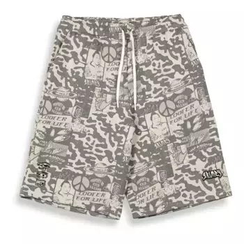 Спортивные шорты Grimey Peace Within All Over Print Baggy, серый