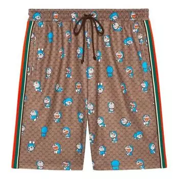 Спортивные шорты Gucci x Doraemon GG Shorts 'Beige', коричневый
