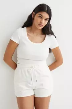 Спортивные шорты H&M, сливочный