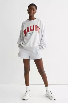 Спортивные шорты H&amp;M, светло-серый меланж