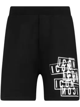 Спортивные шорты Icon Stamps DSQUARED2, черный