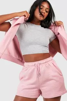 Спортивные шорты из хлопка Boohoo, розовый