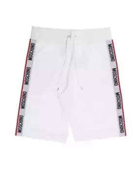 Спортивные шорты из хлопка на резинке Love Moschino, белый