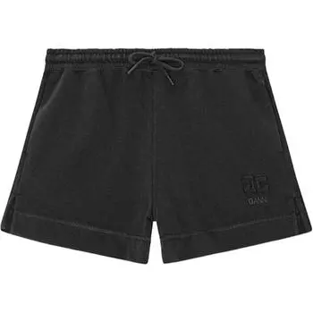 Спортивные шорты из органического хлопка с вышитым логотипом GANNI, Phantom Blue